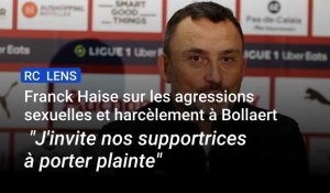 Franck Haise sur les agressions sexuelles à Bollaert: "j'invite nos supportrices à porter plainte"