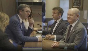 Sommet de la CPE en Moldavie : images de la rencontre entre Macron, Scholz et le président serbe