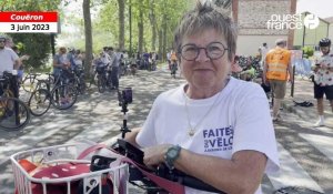 VIDEO. La vélo parade pour Débord de Loire se prépare à partir de Couëron près de Nantes 