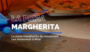 La pizza Margherita du restaurant Les Amoureux à Nice