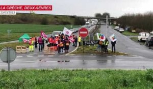 VIDEO. Grève du 23 mars sur les retraites : des routes et l’accès à l’autoroute bloqués jusqu'à midi