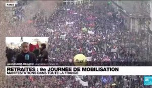9e journée de mobilisation : "Le 49.3 ne passe pas, l'intervention d'Emmanuel Macron n'a pas plu du tout"