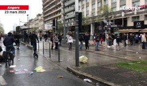 VIDÉO. Réforme des retraites, grève du 23 mars : une fin de manifestation dans le chaos à Angers