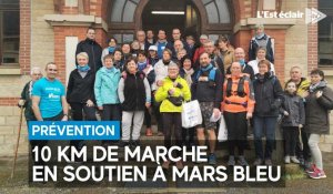 Des marcheurs mobilisés pour soutenir Mars bleu