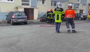 Feu de poubelles dans un immeuble du passage Jules-Guesde à Outreau