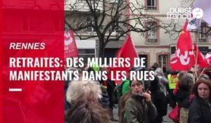 A Rennes, entre 22000 et 35000 personnes manifestent contre la réforme des retraites
