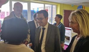 Amiens : visite de pré-rentrée du recteur à l'école Michel-Ange