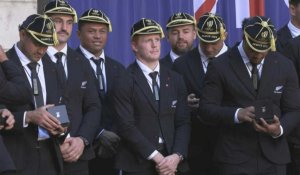 Cérémonie d'accueil des All Blacks avant la Coupe du monde de rugby