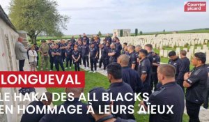 Longueval: le haka des All Blacks en hommage à leurs aïeux