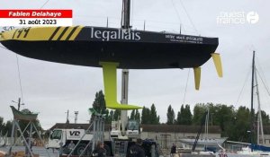 VIDEO. Vivez la mise à l’eau du Class40 Legallais de Fabien Delahaye