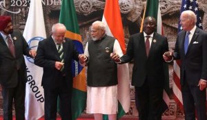Inde: photo de groupe de dirigeants mondiaux avec le président de la Banque mondiale