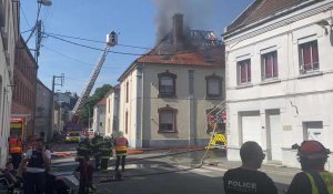 Violent incendie dans le centre- ville de Condé, sept familles à reloger