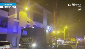 VIDÉO. Un balcon en feu dans un immeuble du Mans