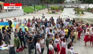 VIDÉO. Les Ukrainiens de Brest célèbrent le jour de l’indépendance de leur pays