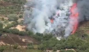 Incendie en cours au lieu-dit Zalla, à Sarrola-Carcopino