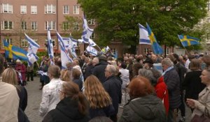 Suède: Des manifestants pro-israéliens se rassemblent à Malmö pendant l'Eurovision