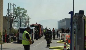 Danemark: les pompiers sur place après l'incendie dans les bureaux de Novo Nordisk