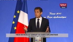 EVENEMENT,Voeux de Nicolas Sarkozy au corps diplomatique, en direct de l'Élysée