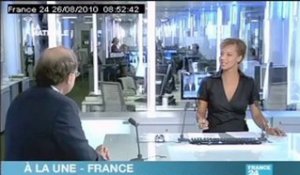 Entretien de Bernard Valero avec France 24 (26.08.10)