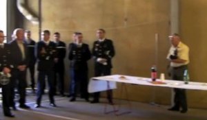 Gendarmerie de Bergerac : Prise d'arme du lieutenant Giroud