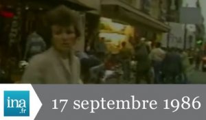 20h Antenne 2 du 17 septembre 1986 - Attentat rue de Rennes - Archive INA