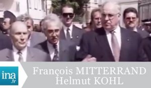 François Mitterrand et Helmut Kohl à Beaune - Archive INA