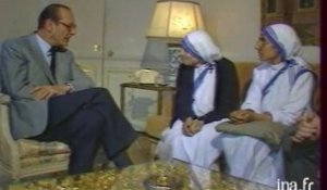 Mère Teresa reçue par Jacques Chirac