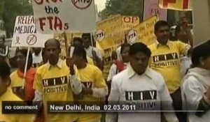3000 séropositifs manifestent à New-Delhi - no comment