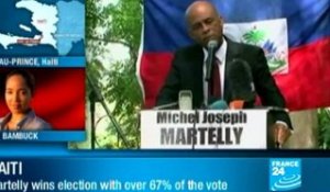 Elections - Singer Martelly wins presidential run-off vote