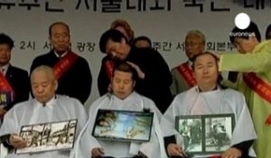 Manifestation  à Séoul contre la Corée... - no comment