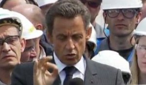 N. Sarkozy s'adresse aux salariés de Novacarb