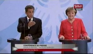 Conférence de presse d'Angela Merkel et Nicolas Sarkozy