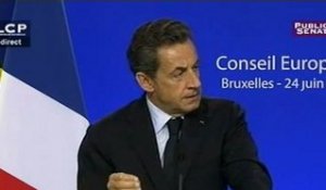 EVENEMENT,Conférence de presse de Nicolas Sarkozy au sommet européen