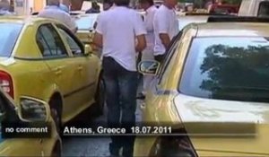 Les taxis grecs bloquent les rues d'Athènes - no comment
