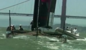 Sailing : Russell Coutts on AC45 Oracle capsizes spectacularly