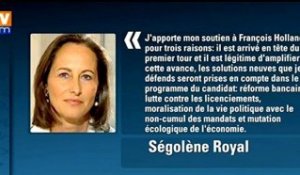 Primaire PS : Royal soutient Hollande