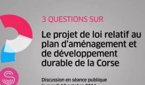 [Questions sur] Le projet de loi sur l'aménagement et le développement durable de la Corse
