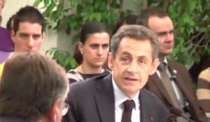 Le Président de la République, Nicolas Sarkozy en visite à Carcassonne :