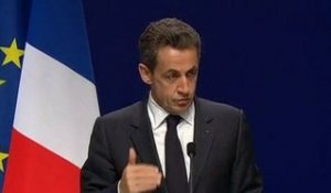 Grèce - zone euro : conférence de presse de N. Sarkozy et de A. Merkel, à Cannes