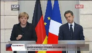 Évènements : Conférence de presse d'Angela Merkel et de Nicolas Sarkozy