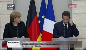 EVENEMENT,Conférence de presse commune d'Angela Merkel et Nicolas Sarkozy