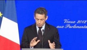N. Sarkozy adresse ses voeux aux parlementaires