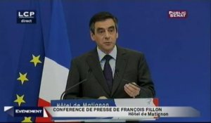 Discours de François Fillon et de François Hollande sur la perte du triple A - 14 Janvier 2012