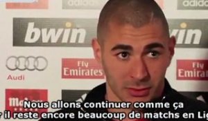 Benzema : "La Liga n'est pas terminée"