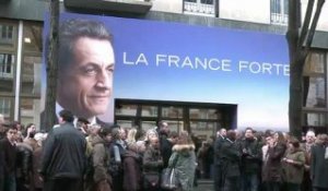 Nicolas Sarkozy a inauguré son QG de campagne