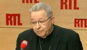 Monseigneur André Vingt-Trois, archevêque de Paris et président de la Conférence des évêques de France : "Un débat plus large s'imposait sur le mariage des couples homosexuels"
