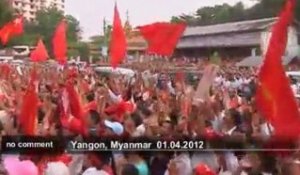 Les partisans d'Aung San Suu Kyi... - no comment