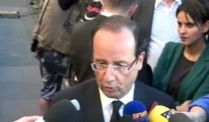 François Hollande à l'issue du meeting de Toulouse