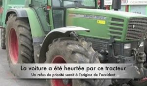Grandvilliers: collision entre une voiture et un tracteur ce vendredi 4 mai