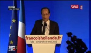 Réaction de François Hollande à la suite de son élection à la Présidence de la République